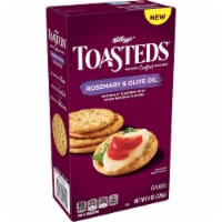 Toasteds Rosemary & Olive Oil Crackers 8 Oz (Pack of 2)