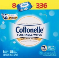 Cottonelle Flushable Wet Wipes Flip-Top (Pack of 12)