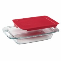 Pyrex Easy Grab 2-Qt Glass Baking Dish with Red Lid (Pack of 6)