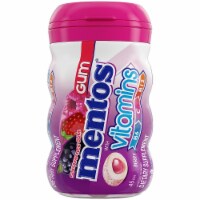 Mentos Sugar Free Chewing Gum with Vitamins B6 C and B12 Berry Flavored (Pack of 2)