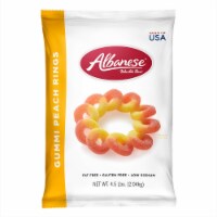 Albanese Passionate Peach Gummi Rings 4.5 Pound Bag (Pack of 24)