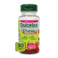 Dulcolax Chewy Fruit Bites Saline Laxative Cherry Berry Chewables 30 Ct (Pack of 12)