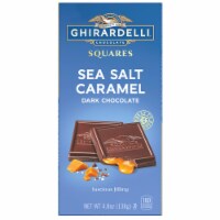 GHIRARDELLI Sea Salt Caramel Dark Chocolate Squares Bar 4.8 Oz Bar (Pack of 6)