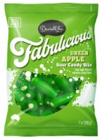 Darrell Lea Fabulicious Apple Sour Candy Stix 7oz Bag (Pack of 18)