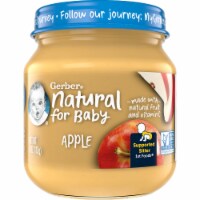 Gerber 1st Food Natural Glass Apple Baby Meals - 4oz (Pack of 48)