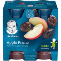 Gerber Juice, Todder 12+ months, Apple Prune, 4 Fl Oz Bottle, 4 Pack (Pack of 3)
