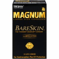 Trojan Magnum Bareskin Large Size Condoms - 10 Count (Pack of 14)