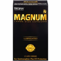 Trojan Magnum Large Size Lubricated Condoms - 12 Count (Pack of 20)