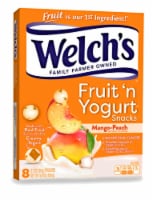 Welch’s Fruit ‘n Yogurt Mango-peach Fruit Snacks 1 Box of 8 (0.7oz) Pouches (Pack of 8)