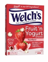 Welchs Fruit n Yogurt Strawberry Fruit Snacks, 8 Ct (Pack of 20)