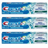 Crest Premium Plus Anti-Bacterial Toothpaste Smooth Peppermint Flavor 7.0oz (Pack of 4)