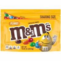 M&M S Peanut Milk Chocolate Sharing Size - 10.05 Oz Resealable Bag (Pack of 20)