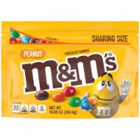 M&M S Peanut Milk Chocolate Sharing Size - 10.05 Oz Resealable Bag (Pack of 32)