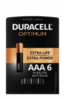 Duracell Optimum AAA Alkaline Battery (6-Pack), Triple a Batteries (Pack of 2)