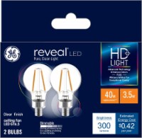 GE Lighting 31914 Clear Finish Light Bulb Reveal HD Dimmable LED (Pack of 4)