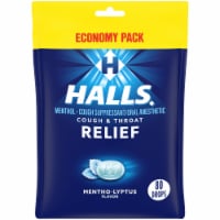 HALLS Relief Mentho-Lyptus Cough Drops Economy Pack 80 Drops (Pack of 8)