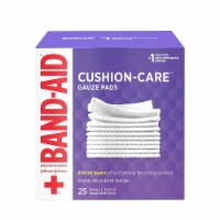 Band-Aid Brand Small Cushion Care Thick Gauze Pads 2 in X 2 in 25 Ct (Pack of 12)
