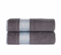 KAFTHAN Textile Fishbone Turkish Cotton Bath Towels (Set of 2)