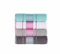 KAFTHAN Textile Multicolor Fishbone Turkish Cotton Face/Hand/Hair Bath Towels (Set of 4)