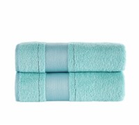 KAFTHAN Textile Fishbone Turkish Cotton Bath Towels (Set of 2)