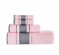 KAFTHAN Textile Fishbone Turkish Cotton Bath Towels (Set of 4)