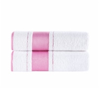 KAFTHAN Textile Fishbone Turkish Cotton Bath Towels (Set of 2)
