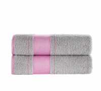 KAFTHAN Textile Fishbone Turkish Cotton Bath Towels (Set of 2)