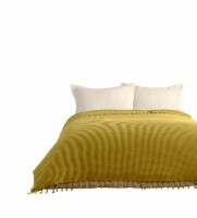 Textile Muslin Plain Cotton Twin Coverlet