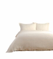 White with Beige Stripes