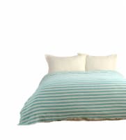 White with Mint Stripes