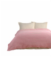 White with Pink Stripes
