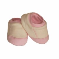 Organic Cotton Booties fit NB to about 5 months - Pink/Natural