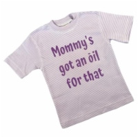 Organic Cotton Tees Short Sleeve - Lavender Stripe Mommys Got an Oil 2-4 year
