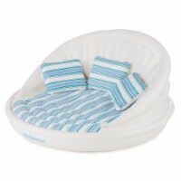 Swimline Solstice Aqua Sofa Inflatable 3 Person Couch Float w/ Instaflate Pump