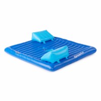 Swimline Solstice 78 Inflatable Face2Face 2 Person Pool Mattress Float, Blue