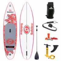 Solstice Lanai 10.4ft Stand Up Paddle Board Inflatable Raft Set with Mount, Red