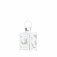 Horizon Candle Lantern, White - Small