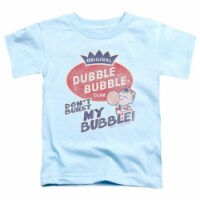 Dubble Bubble-Burst Bubble - Short Sleeve Toddler Tee - Light Blue&#44; Medium 3T