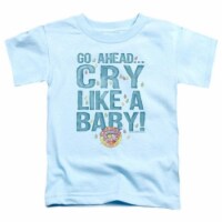 Dubble Bubble-Cry Like A Baby - Short Sleeve Toddler Tee - Light Blue&#44; Large 4T