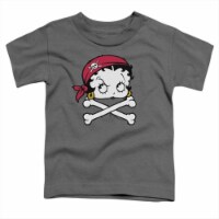 Boop-Pirate - Short Sleeve Toddler Tee&#44; Charcoal - Small 2T