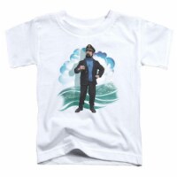 Tintin-Haddock Short Sleeve Toddler Tee&#44; White - Large 4T