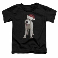Tintin-Kk Snowy Front-Back Print Short Sleeve Toddler Tee&#44; Black - Medium 3T