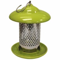 20145 Ceramic Bird Feeder, Lime Green