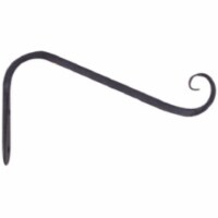 89405 5 in. Black Hanging Plant Bracket Forged Angled Hook