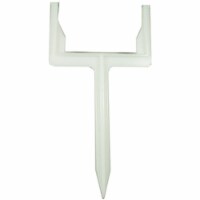 DOWNSPOUT GOALPOST 11 x 5 in. High Density Polyethylene Downspout Post, White