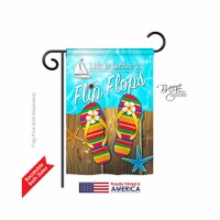 Summer Better in Flip Flops 2-Sided Impression Garden Flag - 13 x 18.5 in.