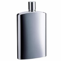 David Brushed Metallic Small Stainless Steel 4 oz. Hip Flask