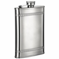 Athens Greek Pattern Etched 8-oz. Flask