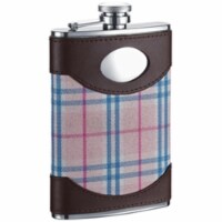Lola Pink Plaid Hip Flask - 8 oz