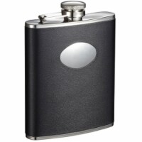 Montego Black Leather Liquor Flask - 6 oz